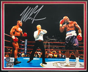 Mike Tyson Autographed Framed 8x10 Photo vs. Evander Holyfield Beckett BAS QR Stock #266063