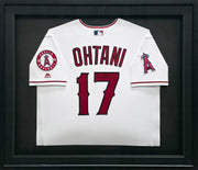 Los Angeles Angels Shohei Ohtani Autographed Framed White Majestic Jersey Beckett BAS #AC97026