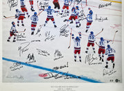 1980 Team USA Miracle on Ice Autographed Framed 24x30 Lithograph With 20 Signatures Including Herb Brooks #6/6 Beckett BAS #AC40042