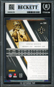 Drew Brees Autographed 2016 Panini Absolute Card #54 New Orleans Saints Beckett BAS #20457311