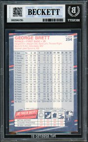 George Brett Autographed 1988 Fleer Card #254 Kansas City Royals Beckett BAS #20457315