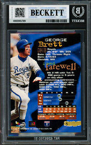 George Brett Autographed 1994 Stadium Club Card #5 Kansas City Royals Beckett BAS #20457319