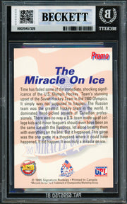 Herb Brooks Autographed 1995 Signature Rookies Card 1980 Team USA Beckett BAS #20457328