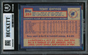 Tony Gwynn Autographed 1984 Topps Card #251 San Diego Padres Beckett BAS #20457436
