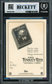 Peyton Manning Autographed 2006 Topps Turkey Red Card #18 Indianapolis Colts Beckett BAS #20457508