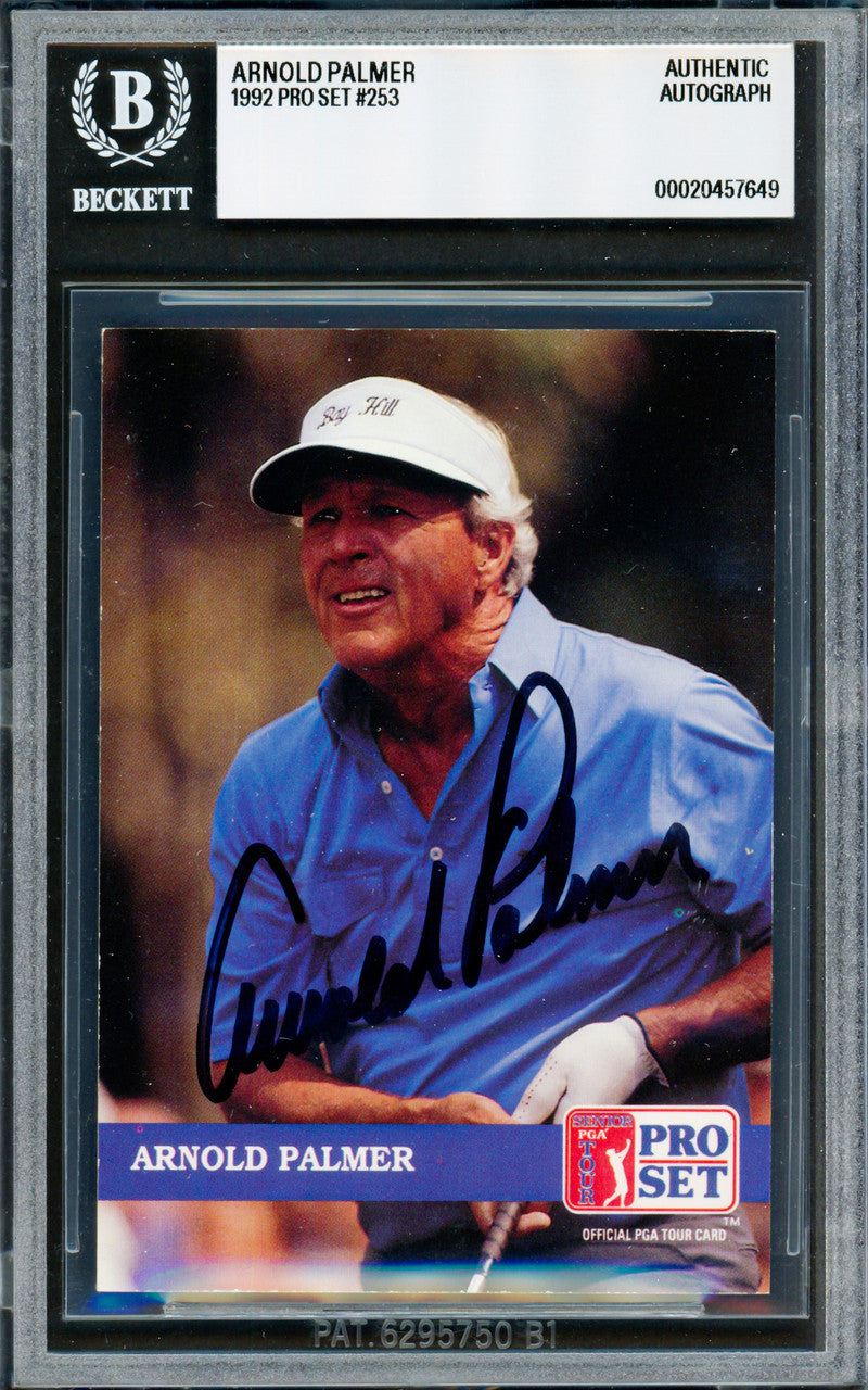 Arnold Palmer Autographed 1992 Pro Set Card #253 Beckett BAS #20457649