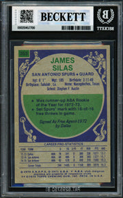 James Silas Autographed 1975-76 Topps Card #253 San Antonio Spurs "HOF 77" Beckett BAS #20457700