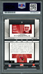 Larry Fitzgerald Autographed 2008 Donruss Elite Card #3 Arizona Cardinals Auto Grade Gem Mint 10 PSA/DNA #85486297