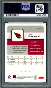 Larry Fitzgerald Autographed 2006 Fleer Card #2 Arizona Cardinals Auto Grade Gem Mint 10 PSA/DNA #85789775