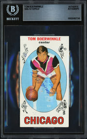Tom Boerwinkle Autographed 1969-70 Topps Rookie Card #7 Chicago Buls Beckett BAS #20457744