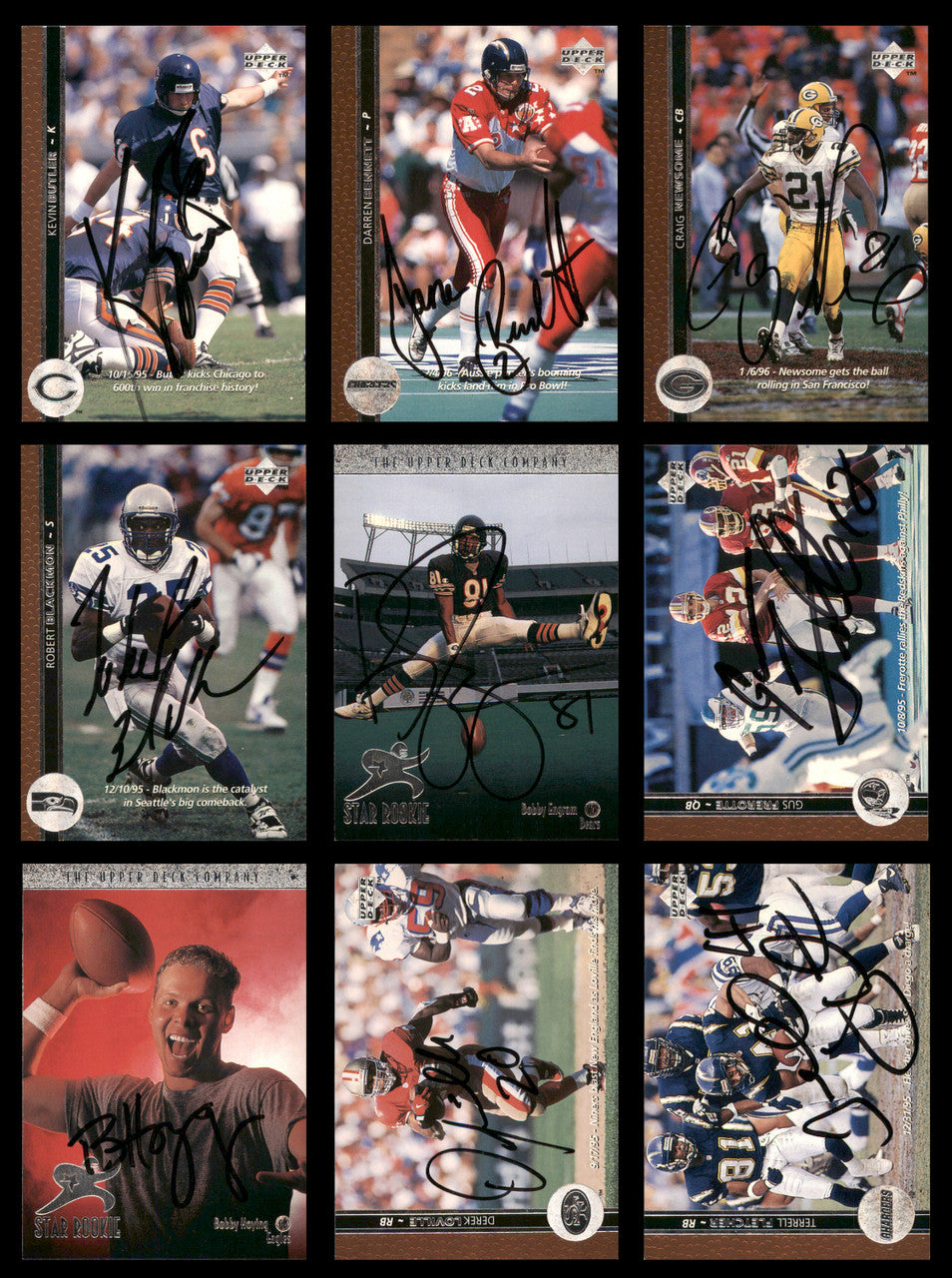 53 Count Lot of Autographed 1996-1997 Upper Deck Football Cards (All Different) SKU #266477