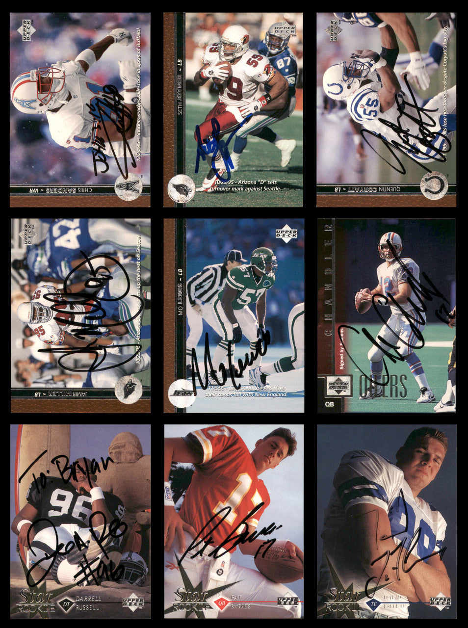 53 Count Lot of Autographed 1996-1997 Upper Deck Football Cards (All Different) SKU #266477