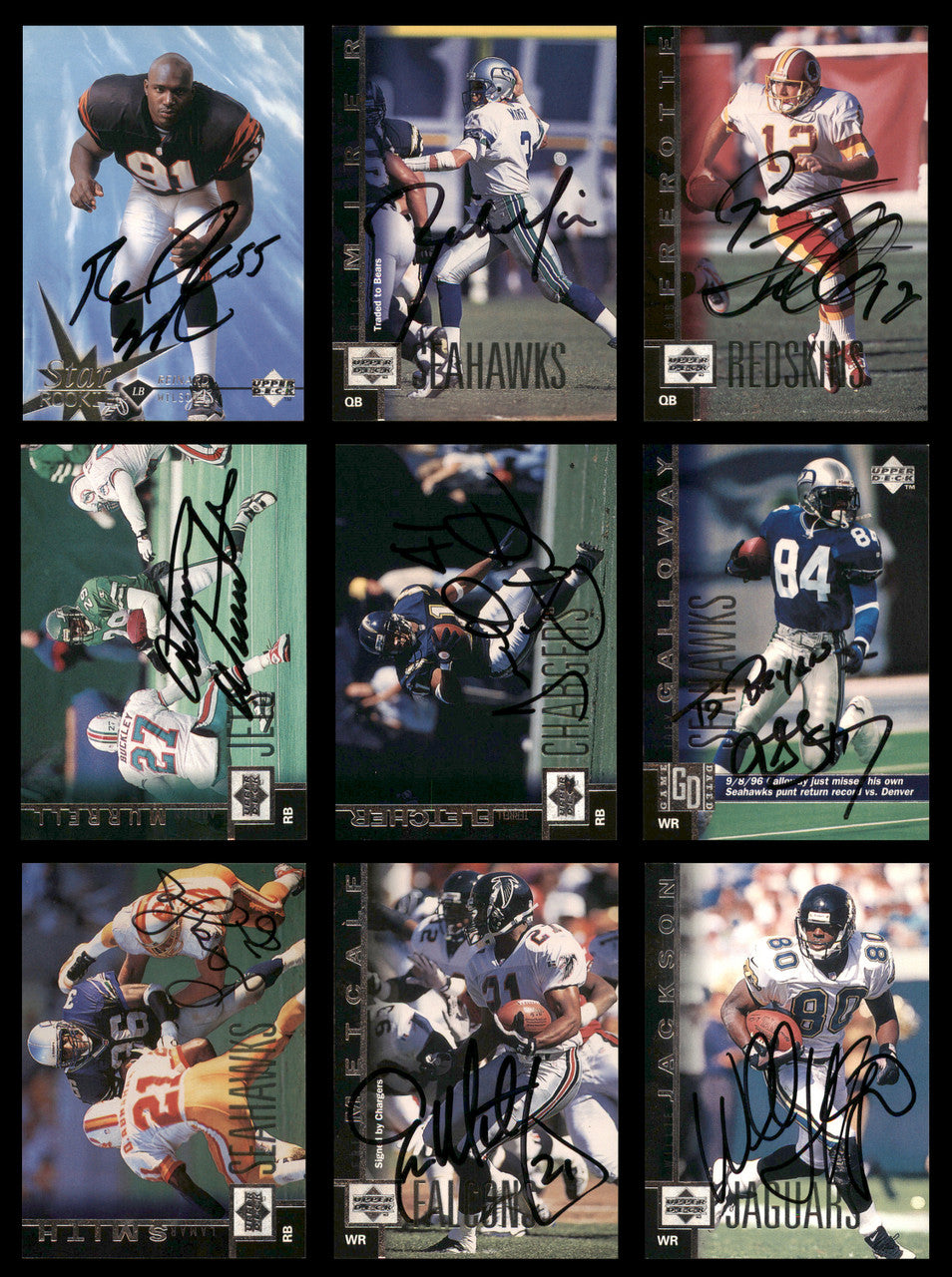 53 Count Lot of Autographed 1996-1997 Upper Deck Football Cards (All Different) SKU #266477