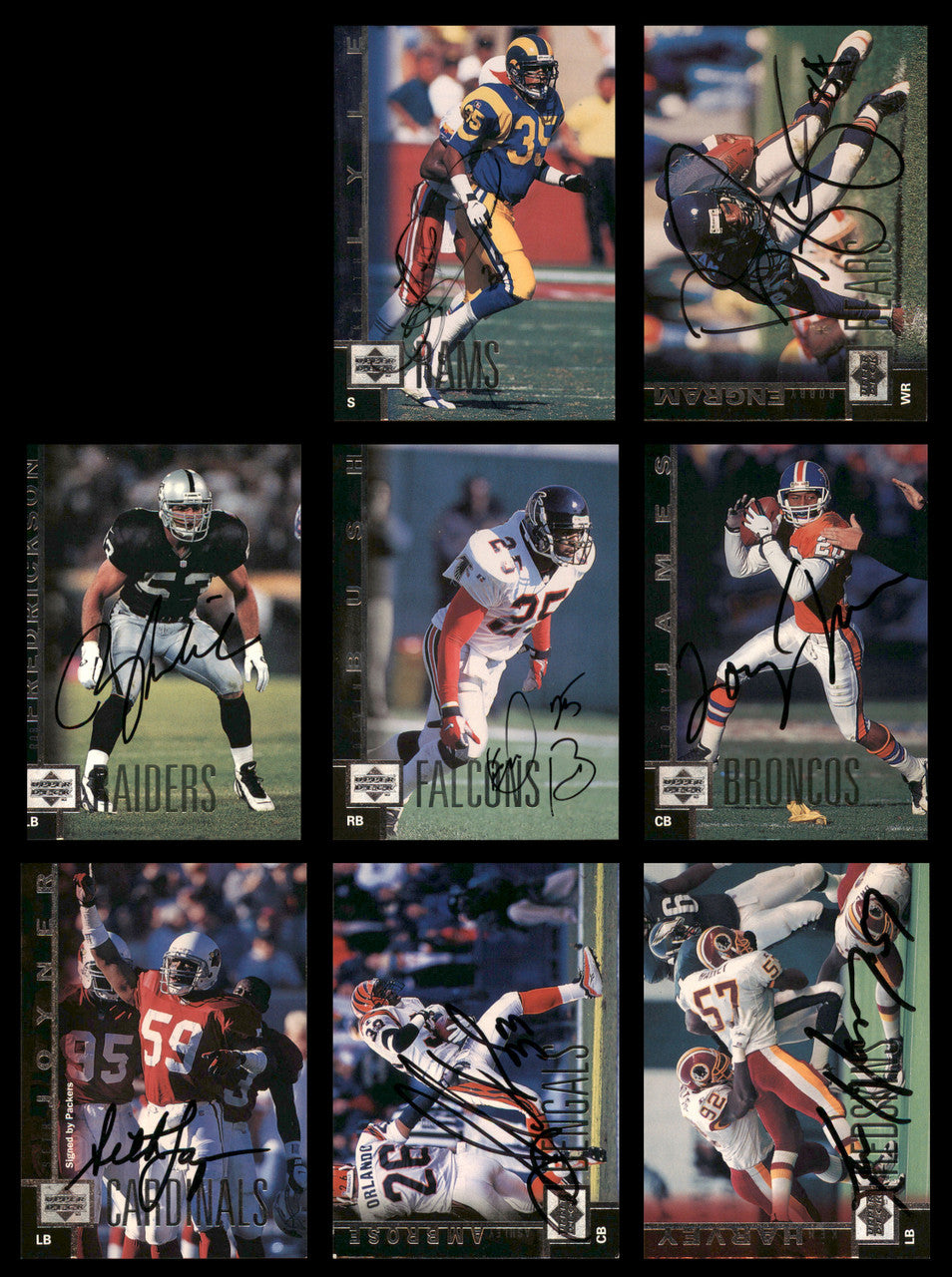 53 Count Lot of Autographed 1996-1997 Upper Deck Football Cards (All Different) SKU #266477