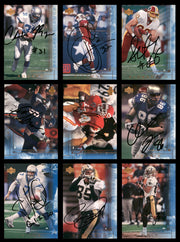 40 Count Lot of Autographed 1998-2000 Upper Deck Football Cards (All Different) SKU #266478