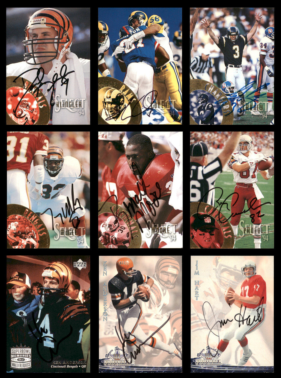 36 Count Lot of Autographed Assorted Football Cards (All Different) SKU #266480