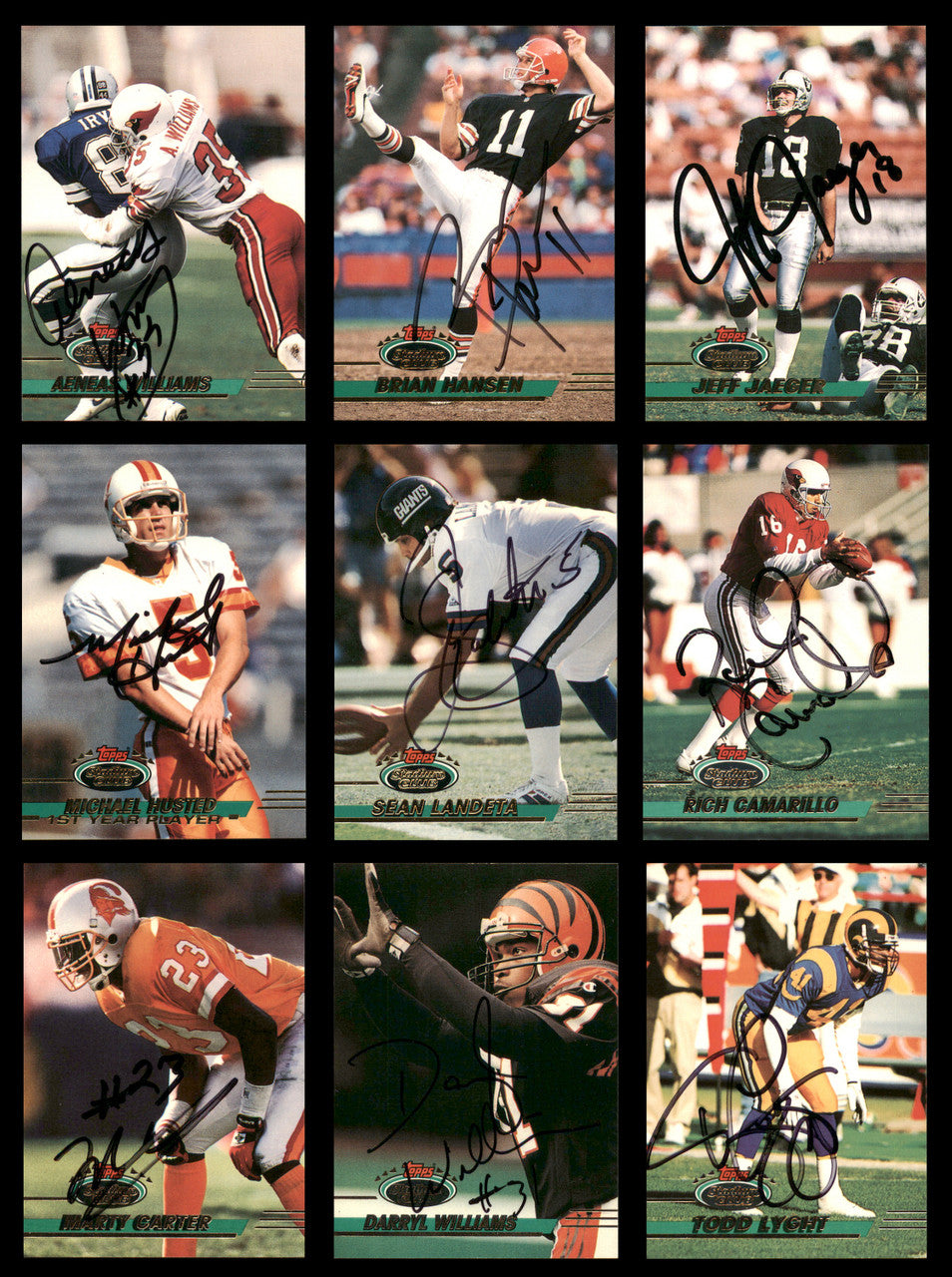 68 Count Lot of Autographed 1993-1994 Stadium Club Football Cards (All Different) SKU #266481