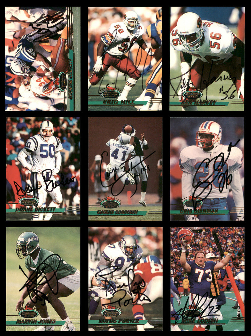 68 Count Lot of Autographed 1993-1994 Stadium Club Football Cards (All Different) SKU #266481