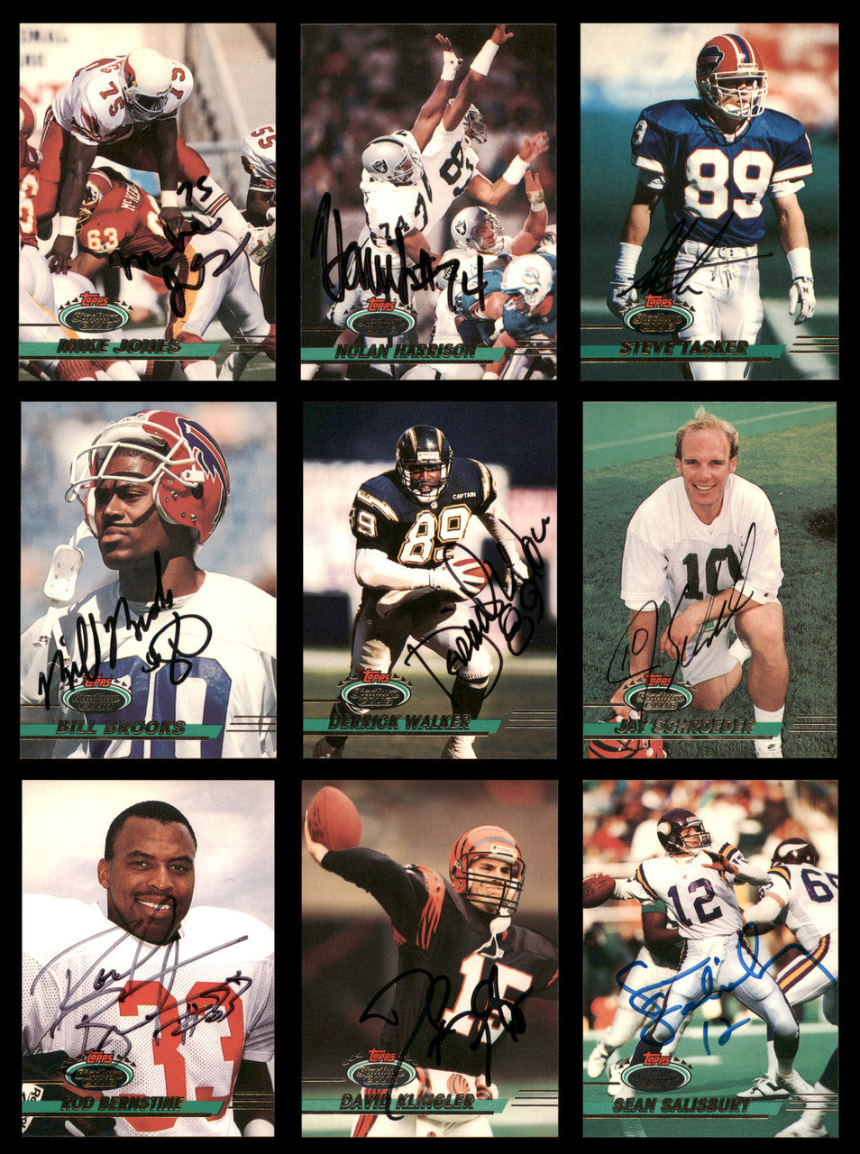 68 Count Lot of Autographed 1993-1994 Stadium Club Football Cards (All Different) SKU #266481