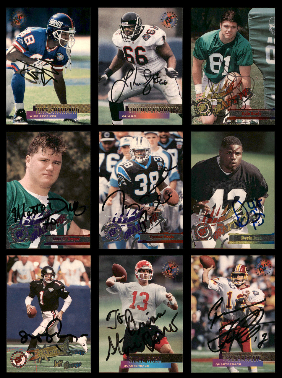 47 Count Lot of Autographed 1995 Stadium Club Football Cards (All Different) SKU #266482