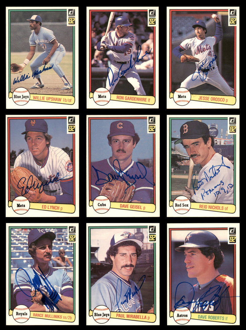 75 Count Lot of Autographed 1982 Donruss Baseball Cards (All Different) SKU #266484