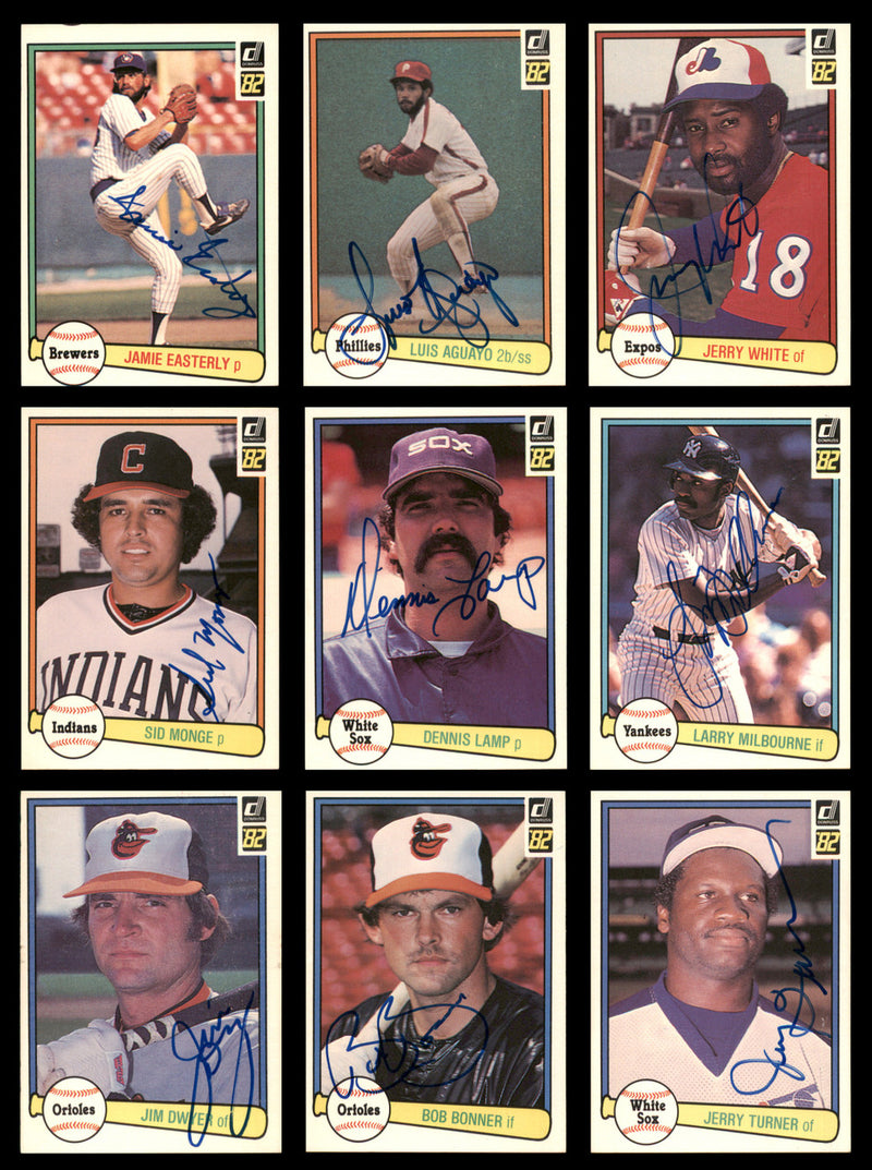 75 Count Lot of Autographed 1982 Donruss Baseball Cards (All Different) SKU #266484