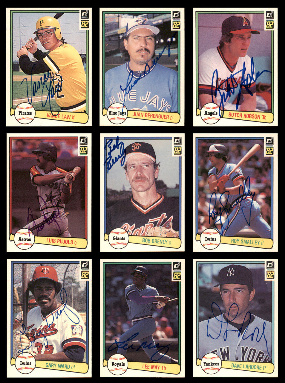 75 Count Lot of Autographed 1982 Donruss Baseball Cards (All Different) SKU #266484