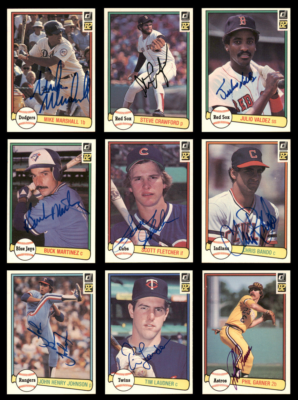 75 Count Lot of Autographed 1982 Donruss Baseball Cards (All Different) SKU #266484