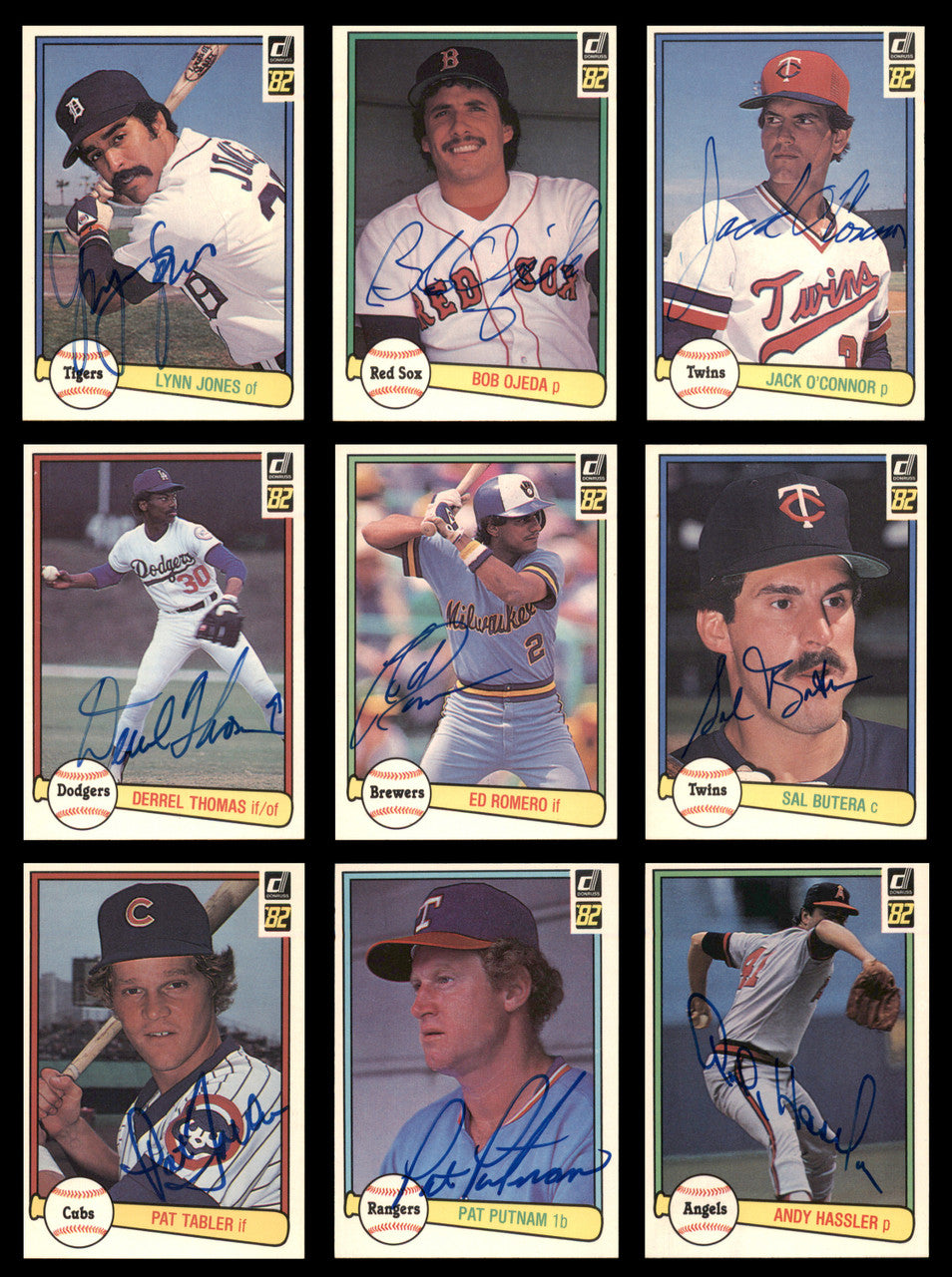 75 Count Lot of Autographed 1982 Donruss Baseball Cards (All Different) SKU #266484