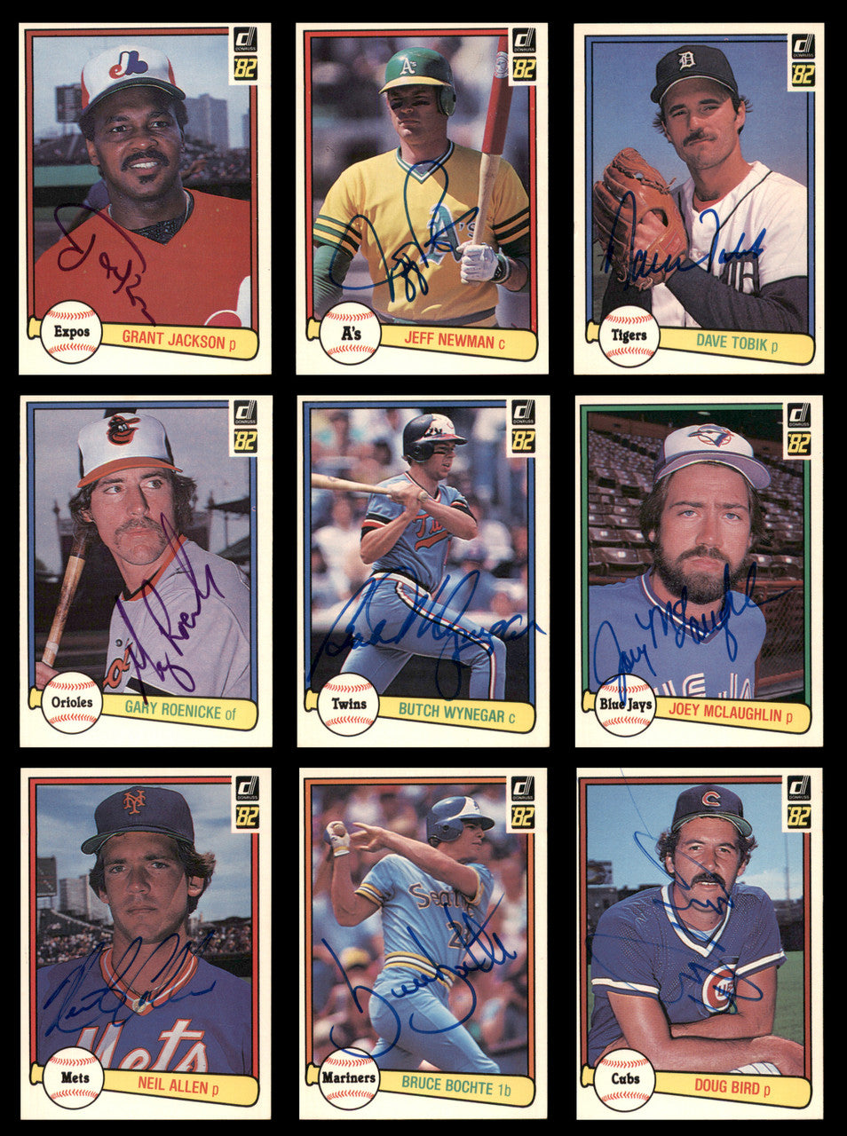 75 Count Lot of Autographed 1982 Donruss Baseball Cards (All Different) SKU #266484
