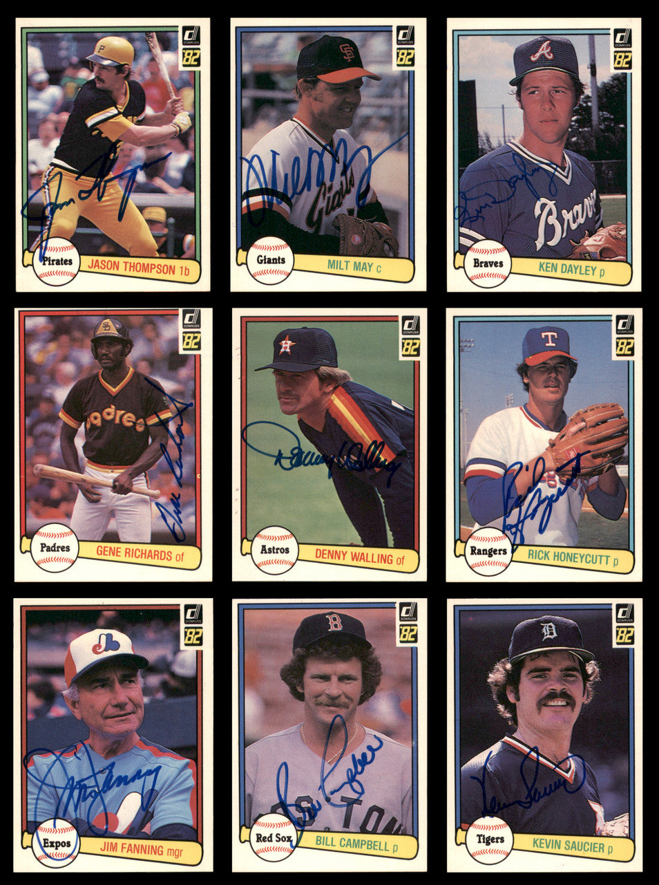 75 Count Lot of Autographed 1982 Donruss Baseball Cards (All Different) SKU #266484