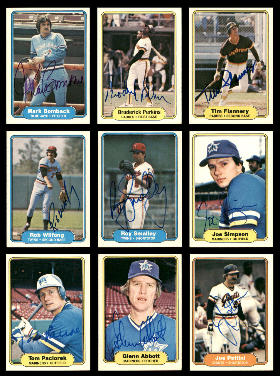 37 Count Lot of Autographed 1982 Fleer Baseball Cards (All Different) SKU #266487