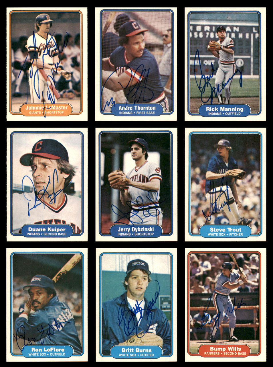 37 Count Lot of Autographed 1982 Fleer Baseball Cards (All Different) SKU #266487