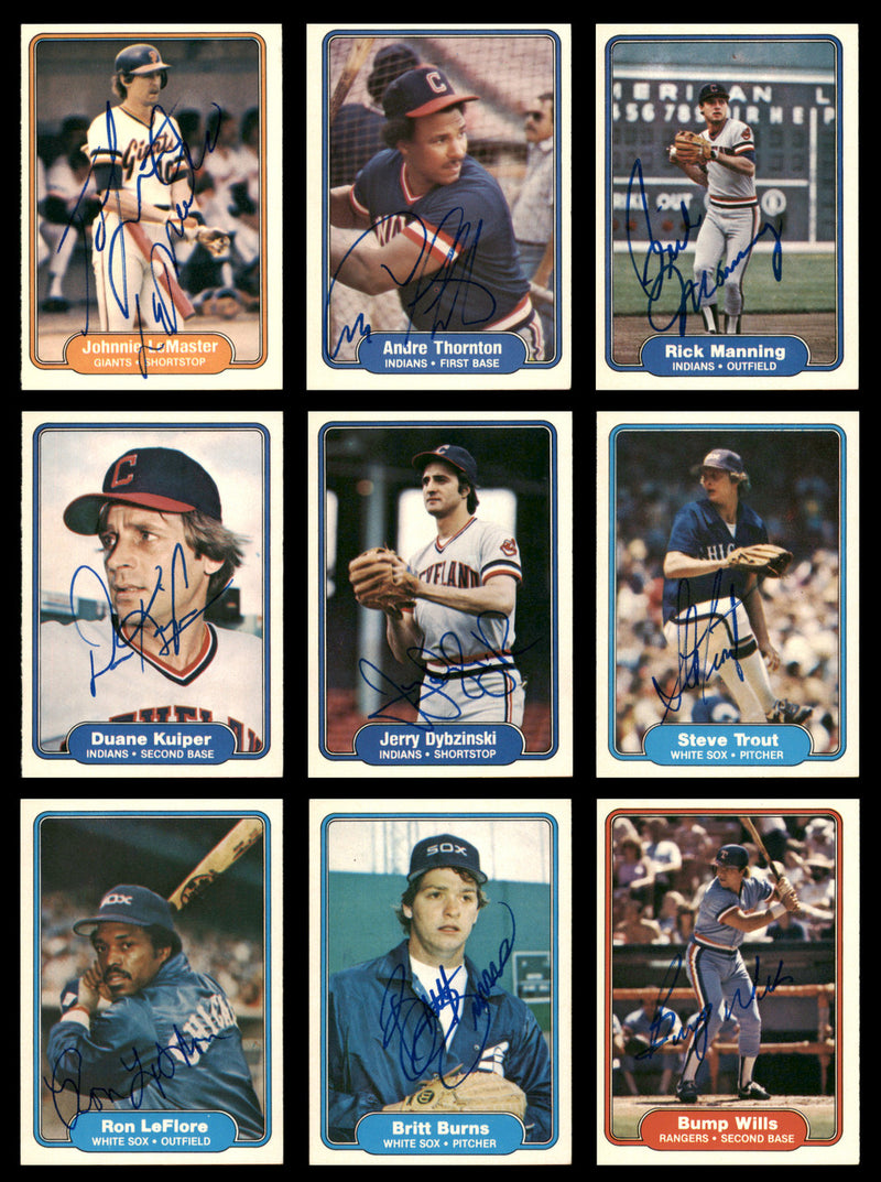 37 Count Lot of Autographed 1982 Fleer Baseball Cards (All Different) SKU #266487