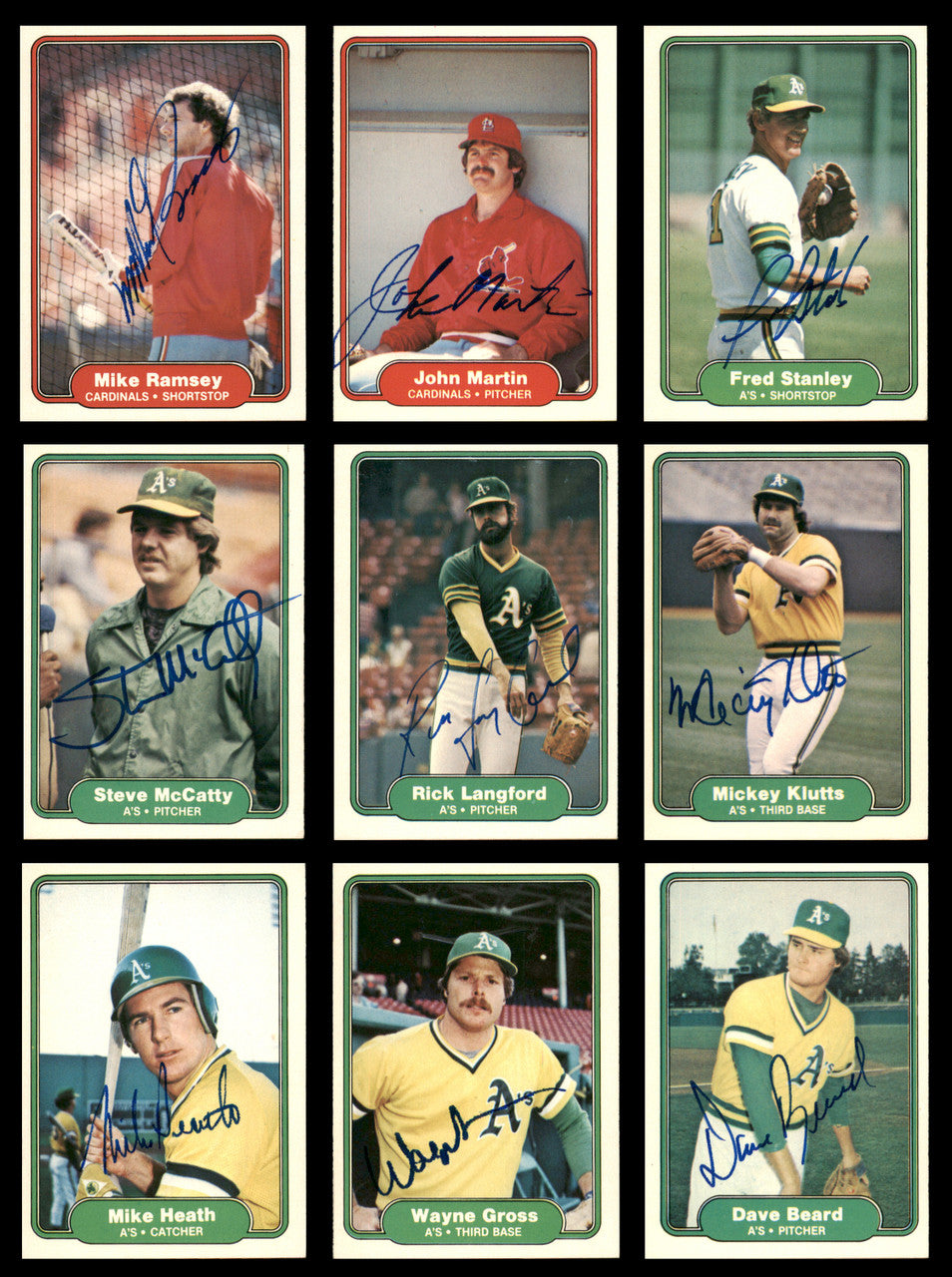 37 Count Lot of Autographed 1982 Fleer Baseball Cards (All Different) SKU #266487