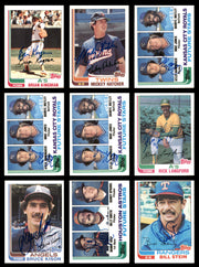 58 Count Lot of Autographed 1982 Topps Baseball Cards SKU #266488