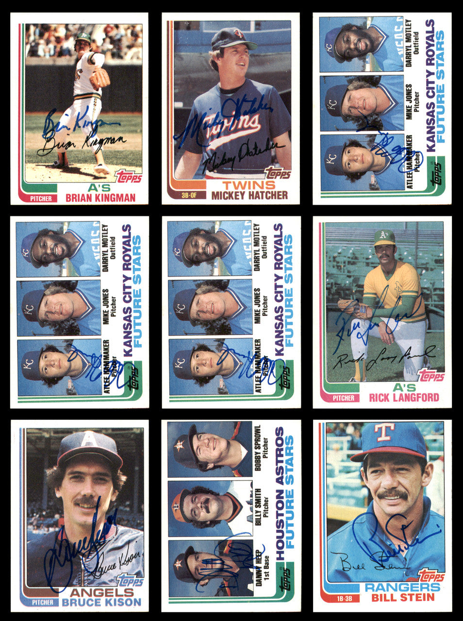 58 Count Lot of Autographed 1982 Topps Baseball Cards SKU #266488