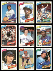 112 Count Lot of Autographed 1980 Topps Baseball Cards (All Different) SKU #266502