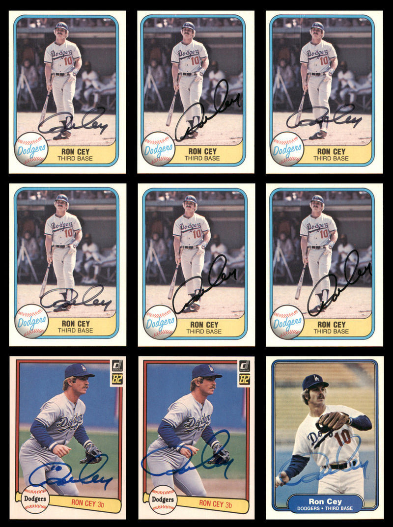 35 Count Lot of Autographed 1981-1983 Ron Cey Baseball Cards SKU #266519