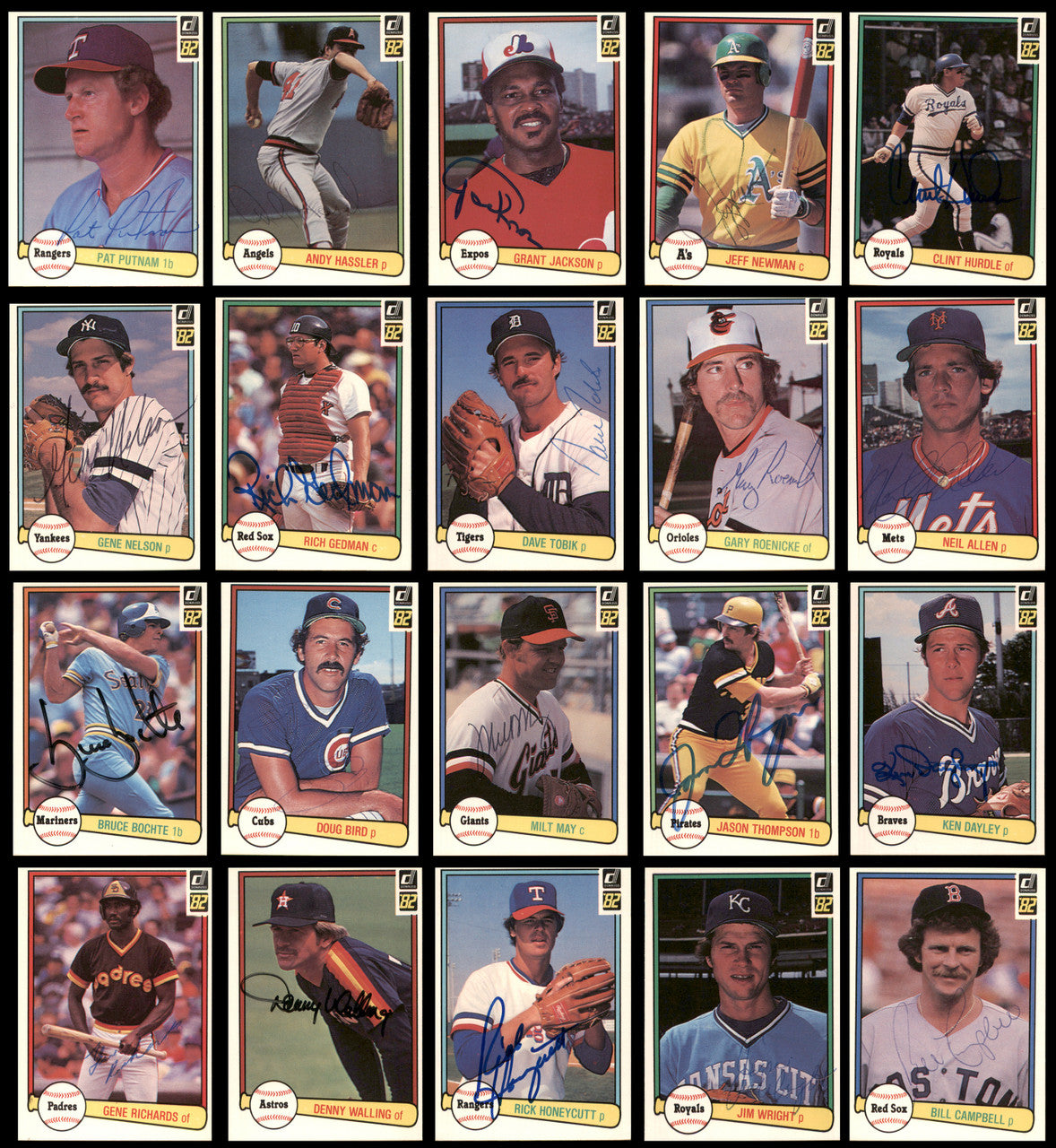 140 Count Lot of Autographed 1982 Donruss Baseball Cards (All Different) SKU #266544