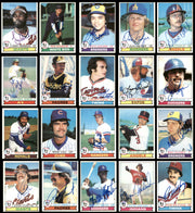 185 Count Lot of Autographed 1979 Topps Baseball Cards (All Different) SKU #266545