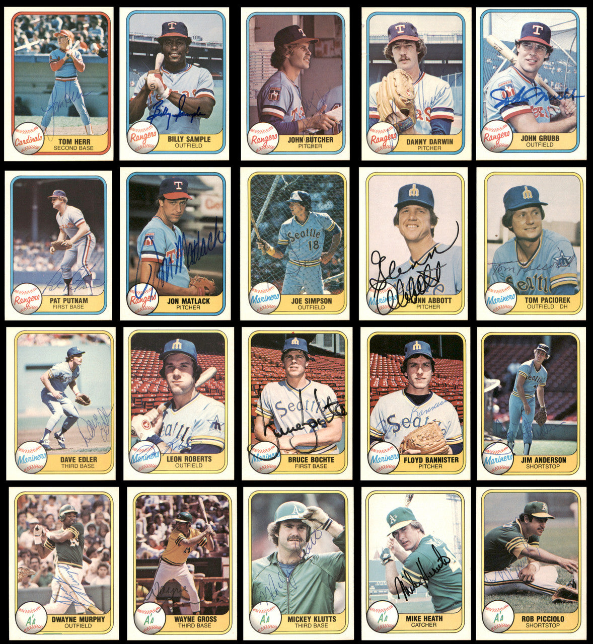 231 Count Lot of Autographed 1981 Fleer Baseball Cards (All Different) SKU #266553