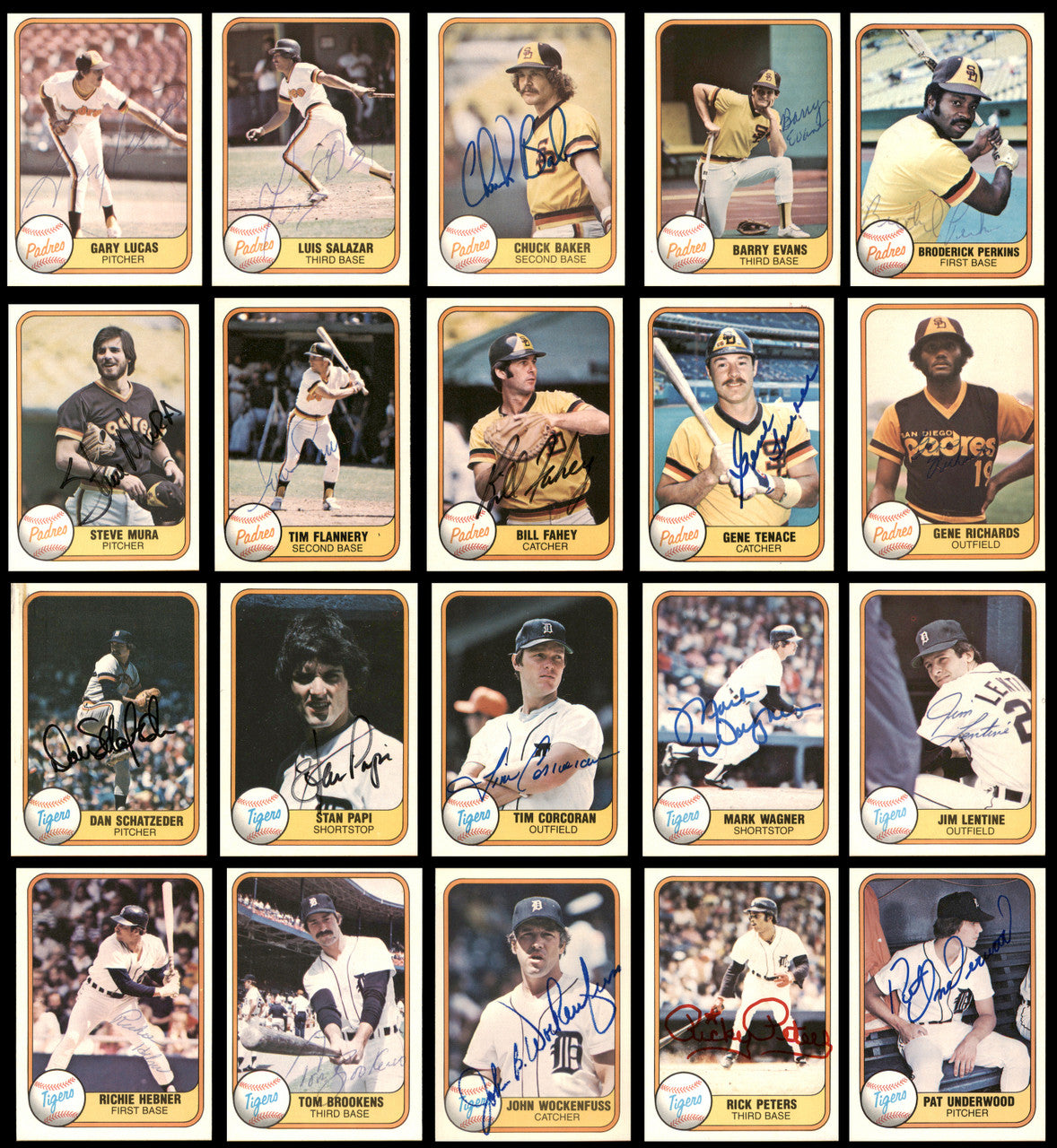231 Count Lot of Autographed 1981 Fleer Baseball Cards (All Different) SKU #266553