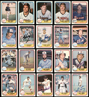 231 Count Lot of Autographed 1981 Fleer Baseball Cards (All Different) SKU #266553