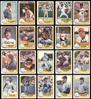 231 Count Lot of Autographed 1981 Fleer Baseball Cards (All Different) SKU #266553