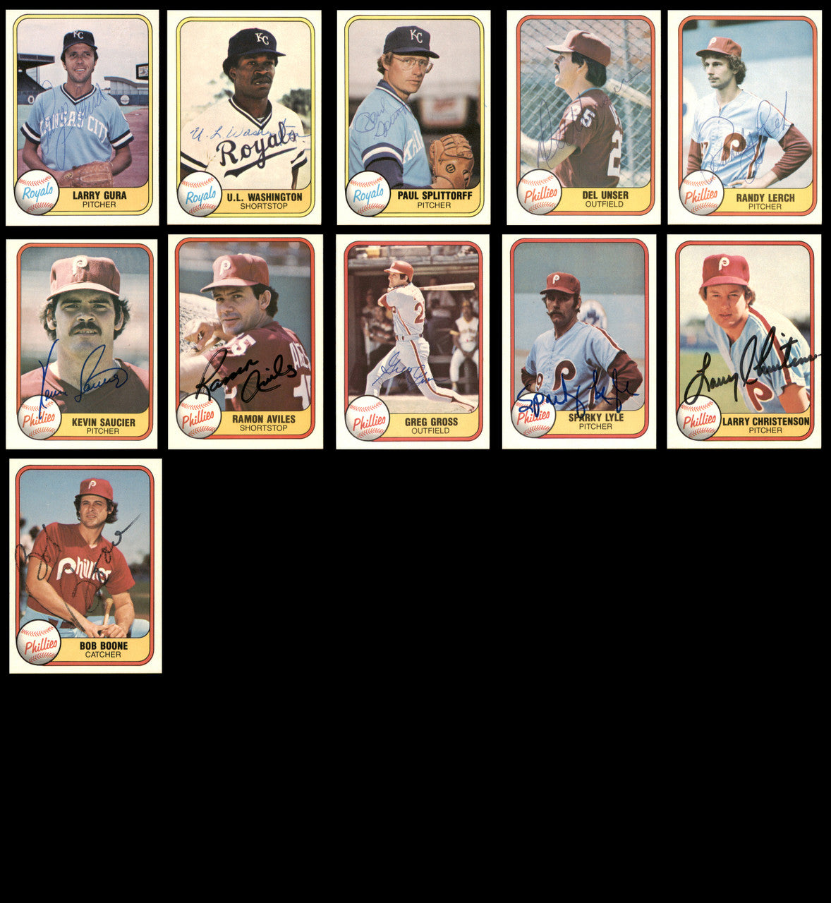 231 Count Lot of Autographed 1981 Fleer Baseball Cards (All Different) SKU #266553
