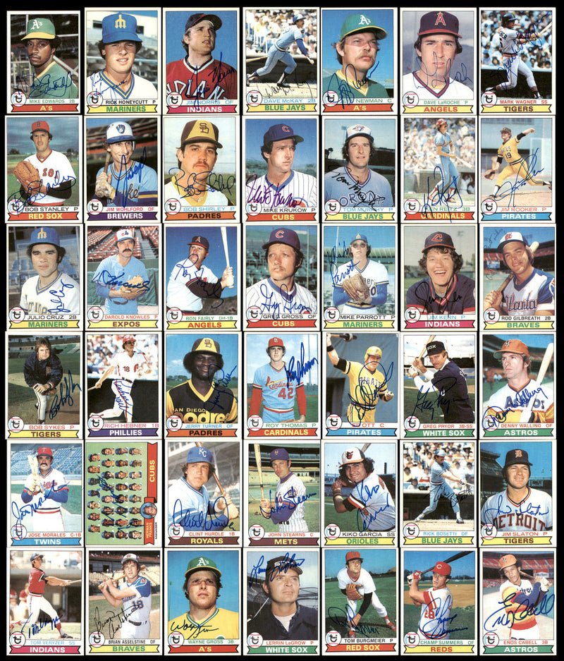300 Count Lot of Autographed 1979 Topps Baseball Cards (All Different) SKU #266567