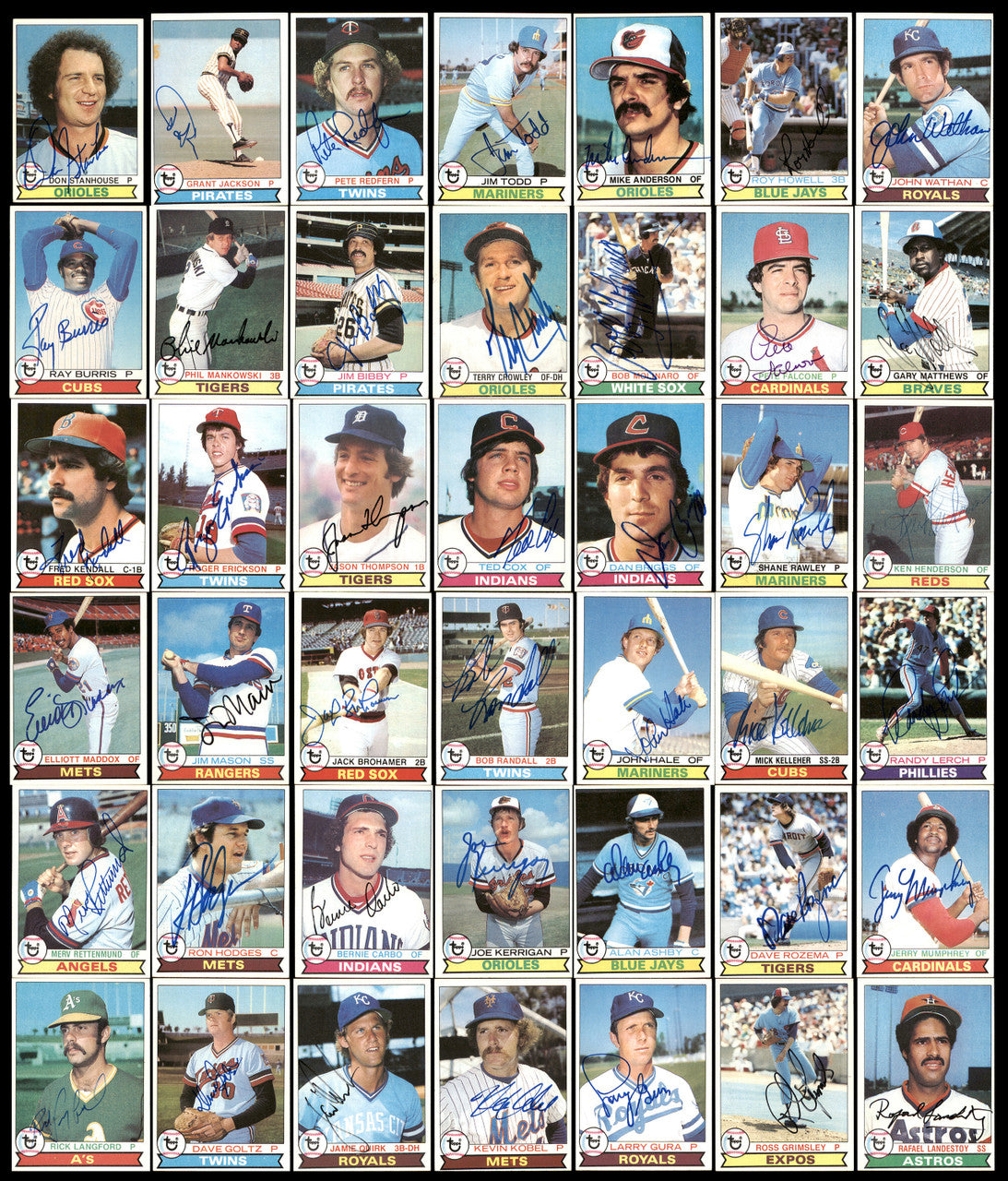 300 Count Lot of Autographed 1979 Topps Baseball Cards (All Different) SKU #266567