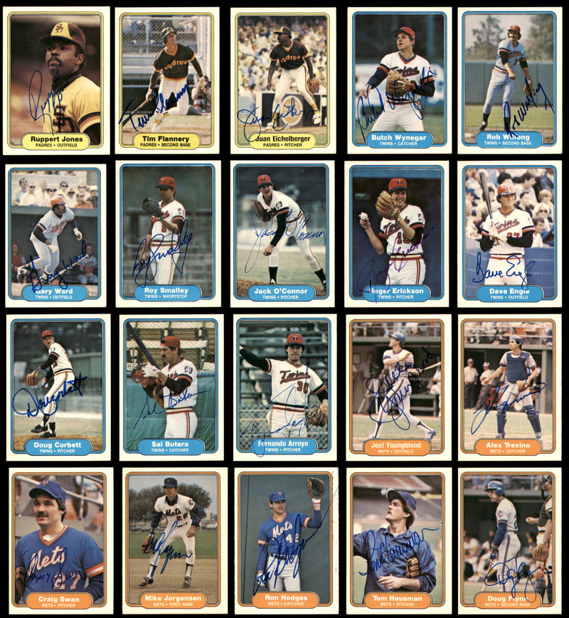 203 Count Lot of Autographed 1982 Fleer Baseball Cards (All Different) SKU #266569