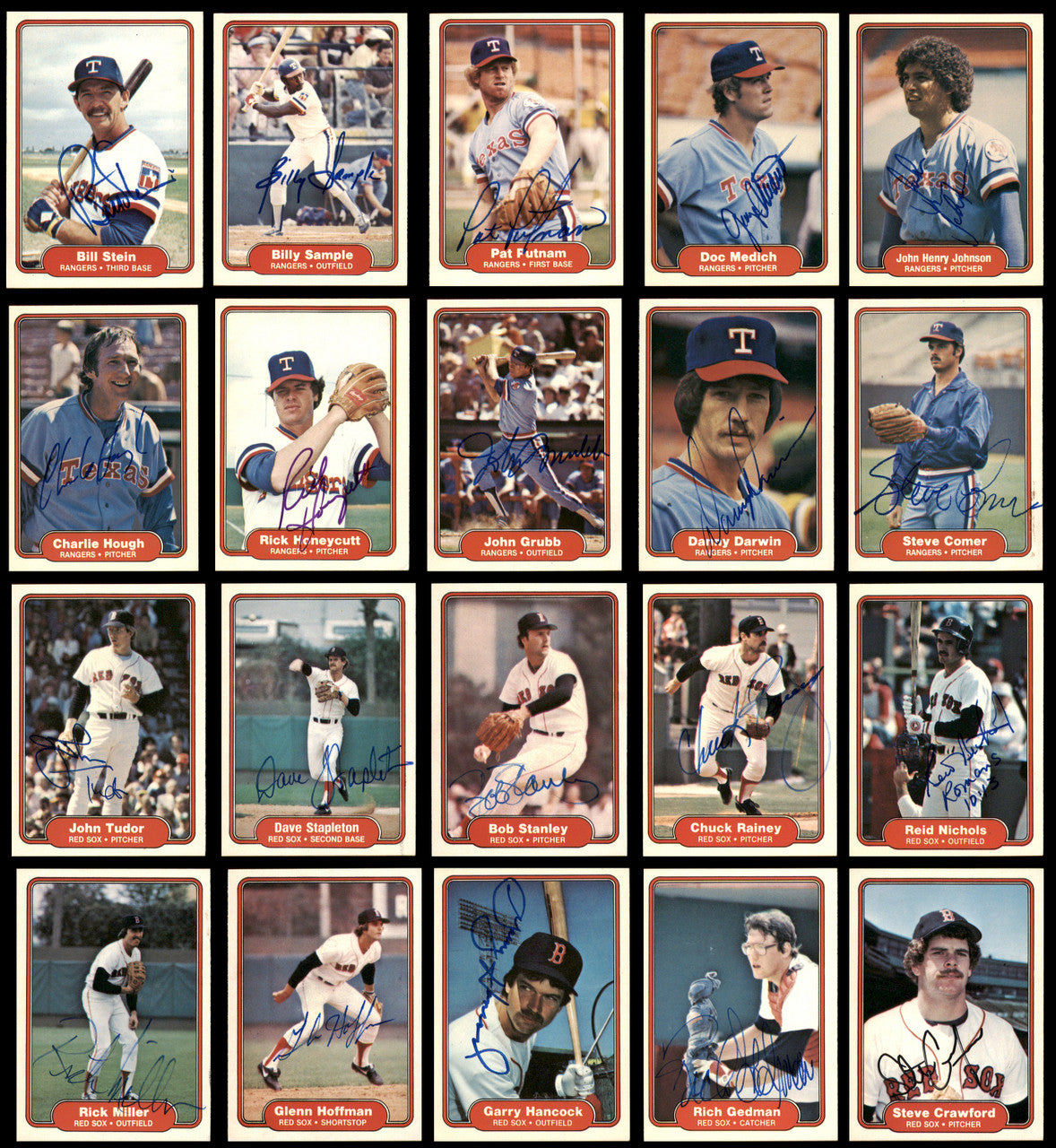 203 Count Lot of Autographed 1982 Fleer Baseball Cards (All Different) SKU #266569